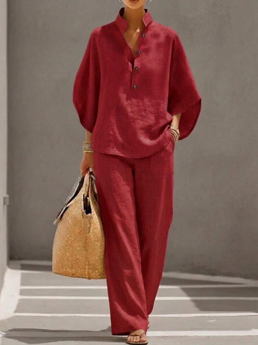 Camila™ | Casual Linen & Cotton Two-Piece Set