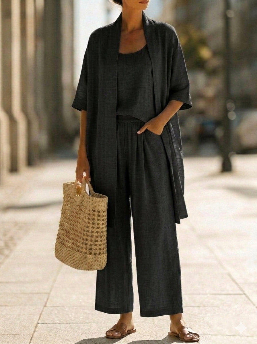 Isabella™ | Effortless Linen-Cotton Three-Piece Set