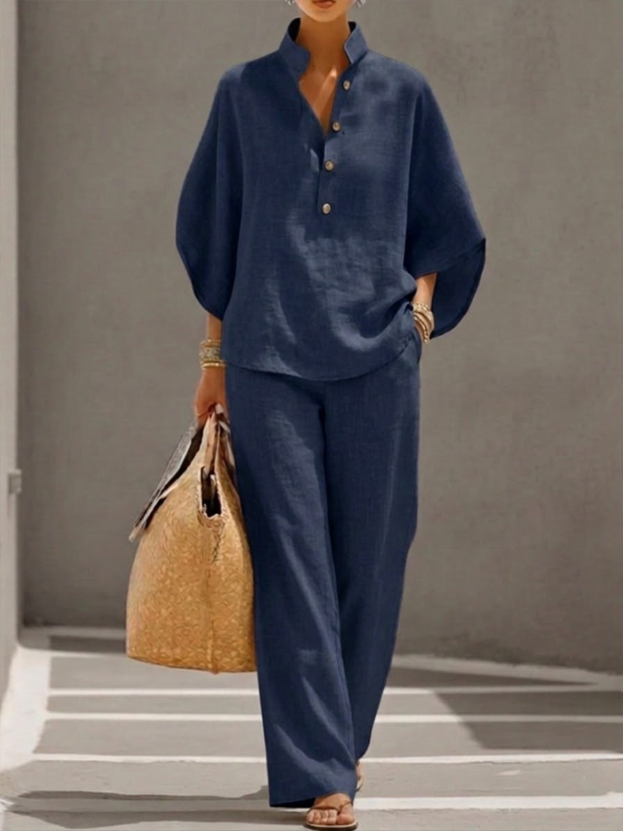 Camila™ | Casual Linen & Cotton Two-Piece Set