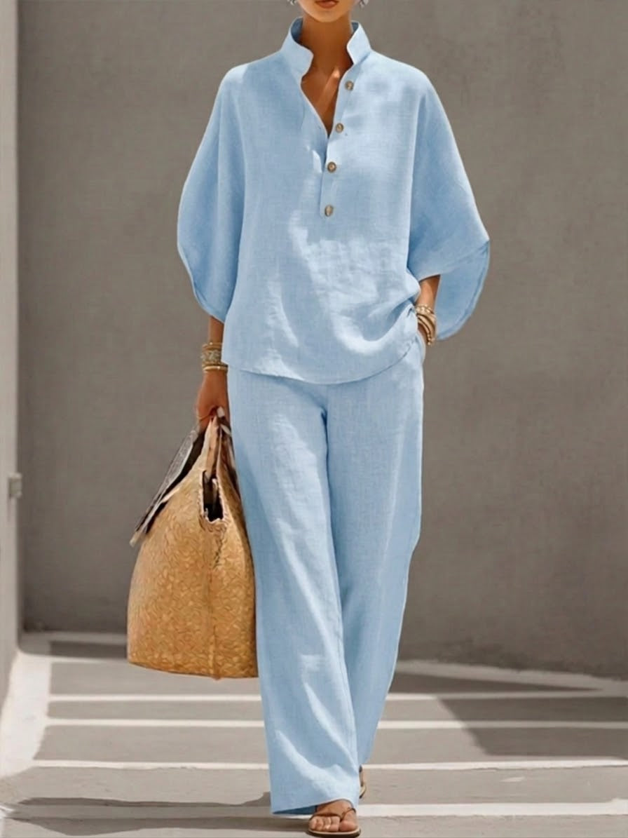 Camila™ | Casual Linen & Cotton Two-Piece Set