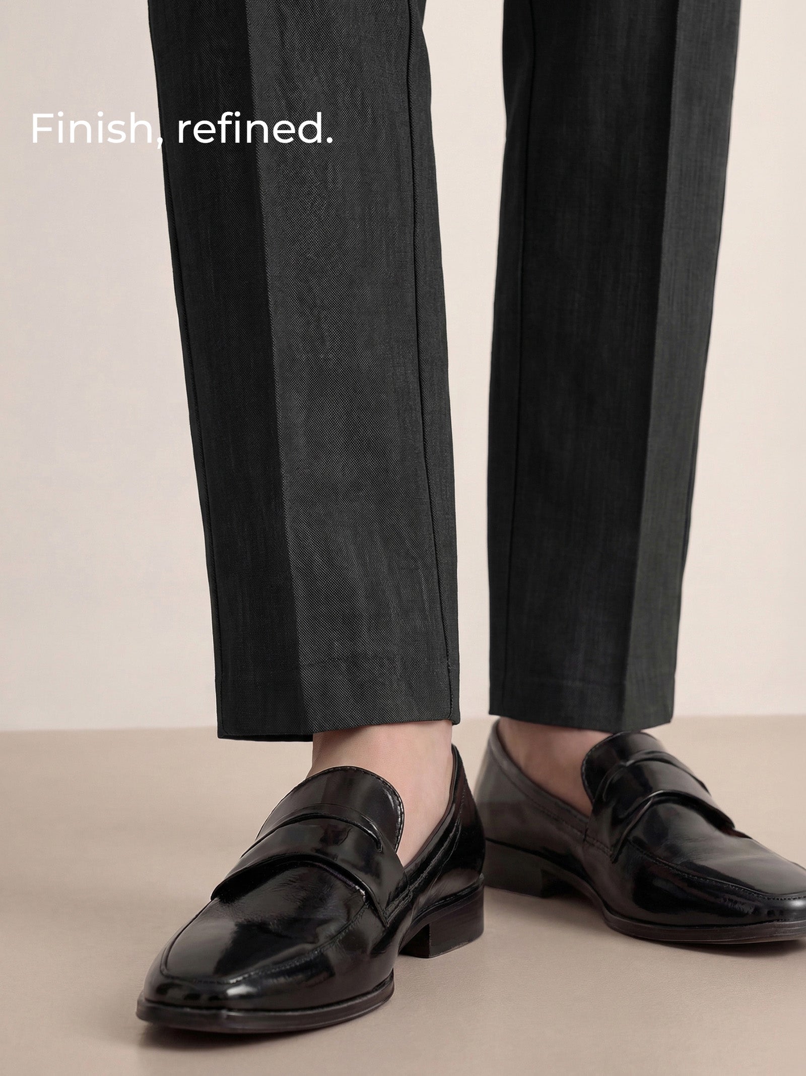 Linen Tailored Straight Full Length Pants LANDON